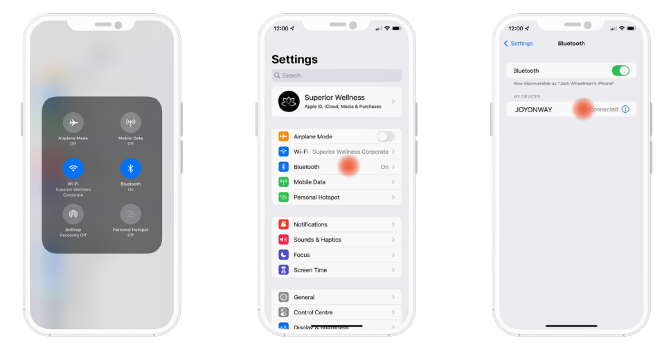 connectivity via Bluetooth